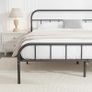 Single Metal Bed Frame with Large Storage Space,Black Modern Style Metal Bed Frame,Durable Steel Construction and Easy Assembly Image 5