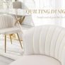 Beige Dining Chair Set for Dining Room Kitchen chairs with Metal Legs Image 5