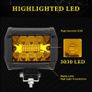 2x 12v Offroad Yellow Spot Flood Combo Work Light LED Light Bar Superbright 6000K for Car SUV 4x4 Boat ATV Barra LED Headlights Image 2