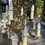 Brass 10 arm Chandelier/Ceiling light Image 5