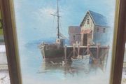 Boat painting free postage