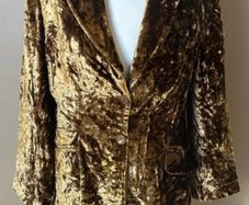 Vintage Cacherel Gold Velvet Jacket Size Uk10