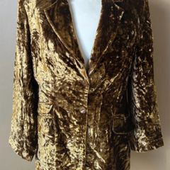 Vintage Cacherel Gold Velvet Jacket Size Uk10