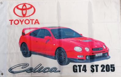 Toyota Celica GT4 ST 205 Red Car flag.
