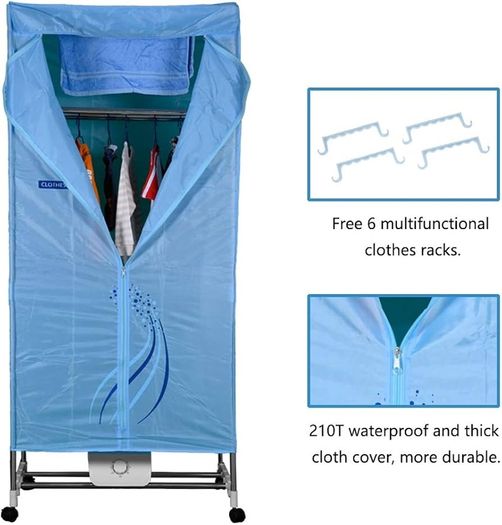 Electric Clothes Dryer 1000W Large Capacity 15kg Double layer Stainless Steel Energy-Efficient Indoor Wet Laundry Warm Air Drying Wardrobe (Three layer)