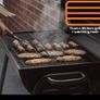 Portable Barbecue with Warming Rack, Wheels, Large Porcelain Coated Steel Non Stick Cooking Grill, Air Vents 2 in 1 Barbeque and Smoker Image 3