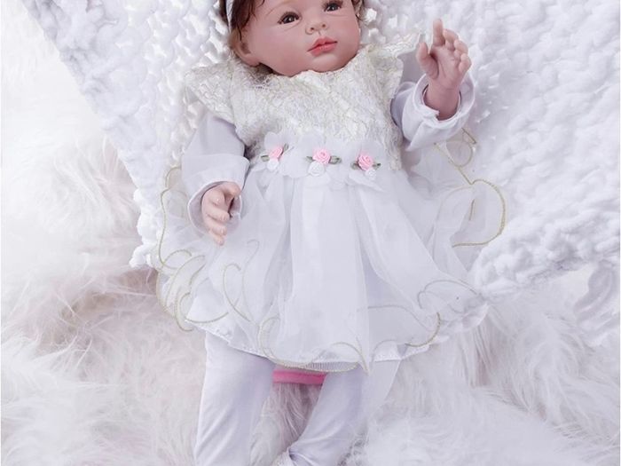 Reborn Doll 22" /55cm That Looks Real So Baby Doll Realistic Vinyl Soft Silicone Newborn Reborn Baby Doll Toddler Open Eyes (FREE POSTAGE)