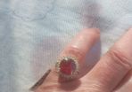 3.5 Carat Ruby and diamond ring with papers