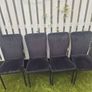 black velvet dining chairs x 4 Image 5