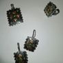 Vintage Emerald Bohemian Set, Turkish handmade, sterling silver Image 4