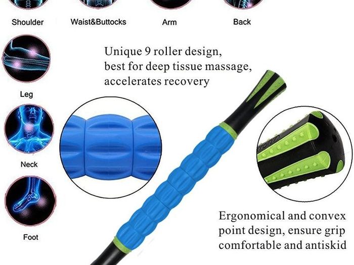 Muscle Roller Stick, Muscle Massage Roller Tools for Athletes Runners Help Leg and Body Back Recovery Massage