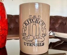 Vintage Stoneware Pearsons of Chesterfield Crock Style Utensil Holder