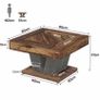 Rustic Square Coffee Table  Modern Living Room Centre Table Image 7