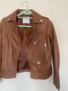Mango gourges genuine leather jacket