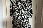 Brand new new look black and white midi shirt dress