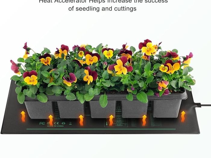 NEW SALE | Seedling Heat Mat, Waterproof Greenhouse Heating Pad 10" x 20.75" Germination Heated Propagator Warming Mat for Terrarium Reptile Amphibian