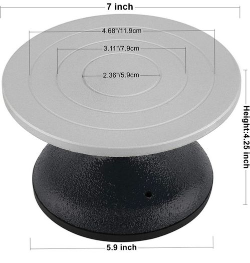 18cm Pottery Banding Wheel, Heavy Duty Clay Sculpture Swivel Plate, Sculpting Wheel All Metal Construction Sculptor Turntable with Ball Bearings MULTIPLE SIZES AVAILABLE(FREE POSTAGE)