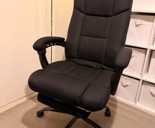 Office Chair with Lumbar Cushion and leg rest