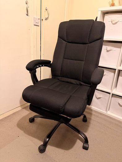 Office Chair with Lumbar Cushion and leg rest