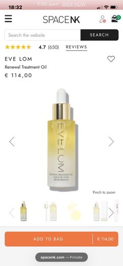 New EVE LOM Renewal Treatment Oil 30ml