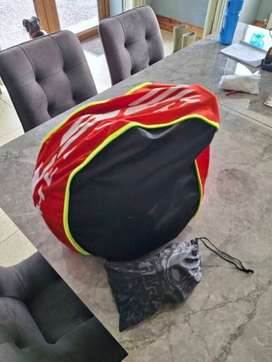 Motocross helmet and goggles