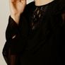 Karen Millen Black Chiffon Lace Dress Image 6