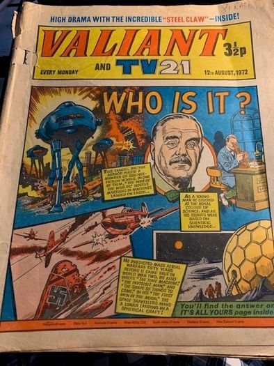 Battle Action, Valiant and TV 21 Vintage, UK Comics. Five Issues from Aug 1972, Dec 1977 and Dec 1980