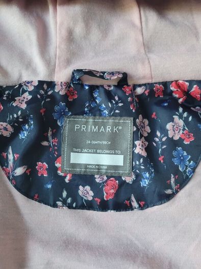 Girl's floral light jacket/raincoat + FREE Gilet, both size: 2-3 yrs