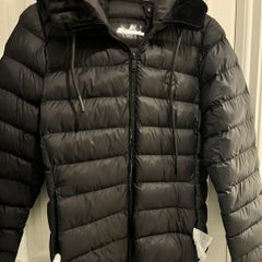 black INVICTA jacket insulated fur trim hood with tags RRP 136