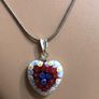 sterling silver heart pendant necklace Image 8