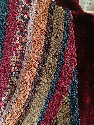 Sezane Paris Beaded & Velvet Jacket