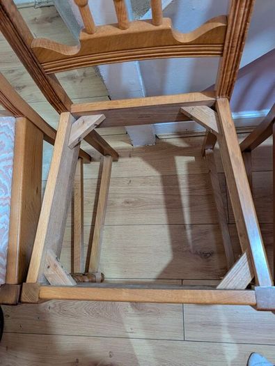 Set Of Six Contemporary Pine Dining Chairs
