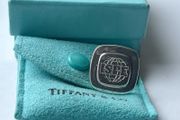 Vintage Tiffany&amp;Co Silver ISPE Tie Lapel Pin In The Original Pouch And Box