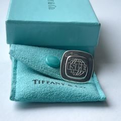 Vintage Tiffany&Co Silver ISPE Tie Lapel Pin In The Original Pouch And Box