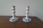 Vintage Pair of Dedham Pottery Candlesticks