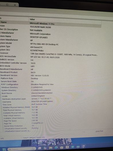 hp pro mini 400 g9 i5 13th gen desktop