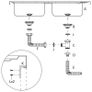 Kitchen Sink with Double Sinks Silver 1200x600x155 mm Stainless Steel Image 10