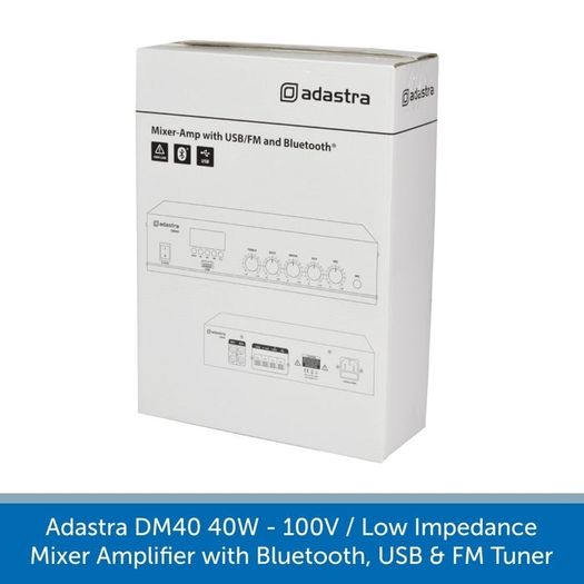 Adastra DM25 Mixer Amplifier USB FM Bluetooth