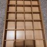 Storage display wooden shadow boxes x 2 with toughened glass sliding top adjustable compartments each has  24 sections and each one is 56cm x 38cm x 5.5cm solid wood great for display storage retail crafting jewellery hobbies Collection in Kinsale area Image 10