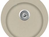 Granite Kitchen Sink Single Basin Round Beige