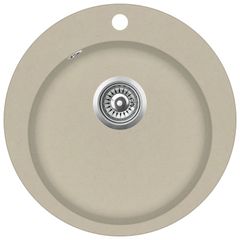 Granite Kitchen Sink Single Basin Round Beige