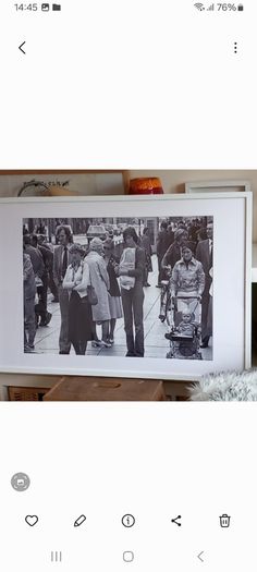 Large vintage  black and white photograph print of a street in Limerick 1970's.