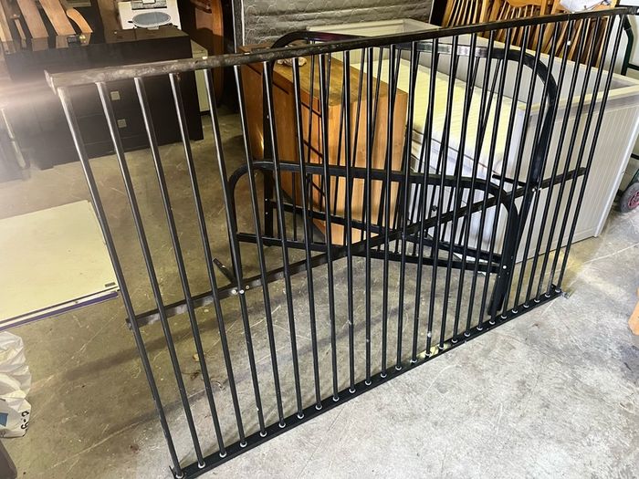 Metal framed bed