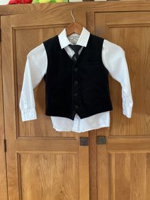 Monsoon Boys Shirt, Waistcoat & Tie