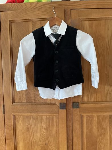 Monsoon Boys Shirt, Waistcoat & Tie