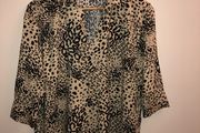 Leopard print blouse (size 6)