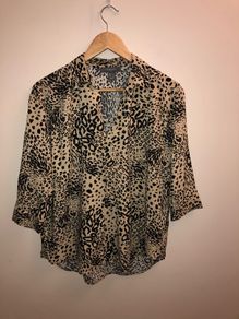 Leopard print blouse (size 6)