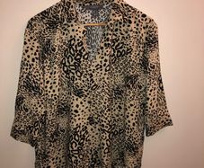 Leopard print blouse (size 6)