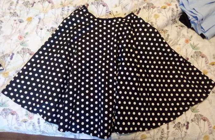 Black Butterfly Vintage inspired polka dot skirt, girls