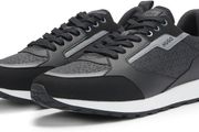 HUGO BOSS Men's Icelin Runn Sneakers with Monograms, Size EU 45 , UK 11, US 12